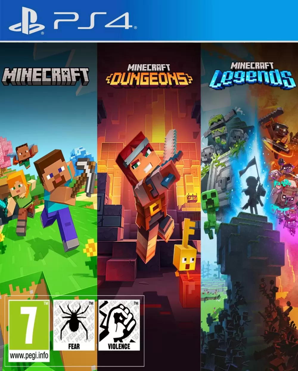 Lote triple de Minecraft PS4