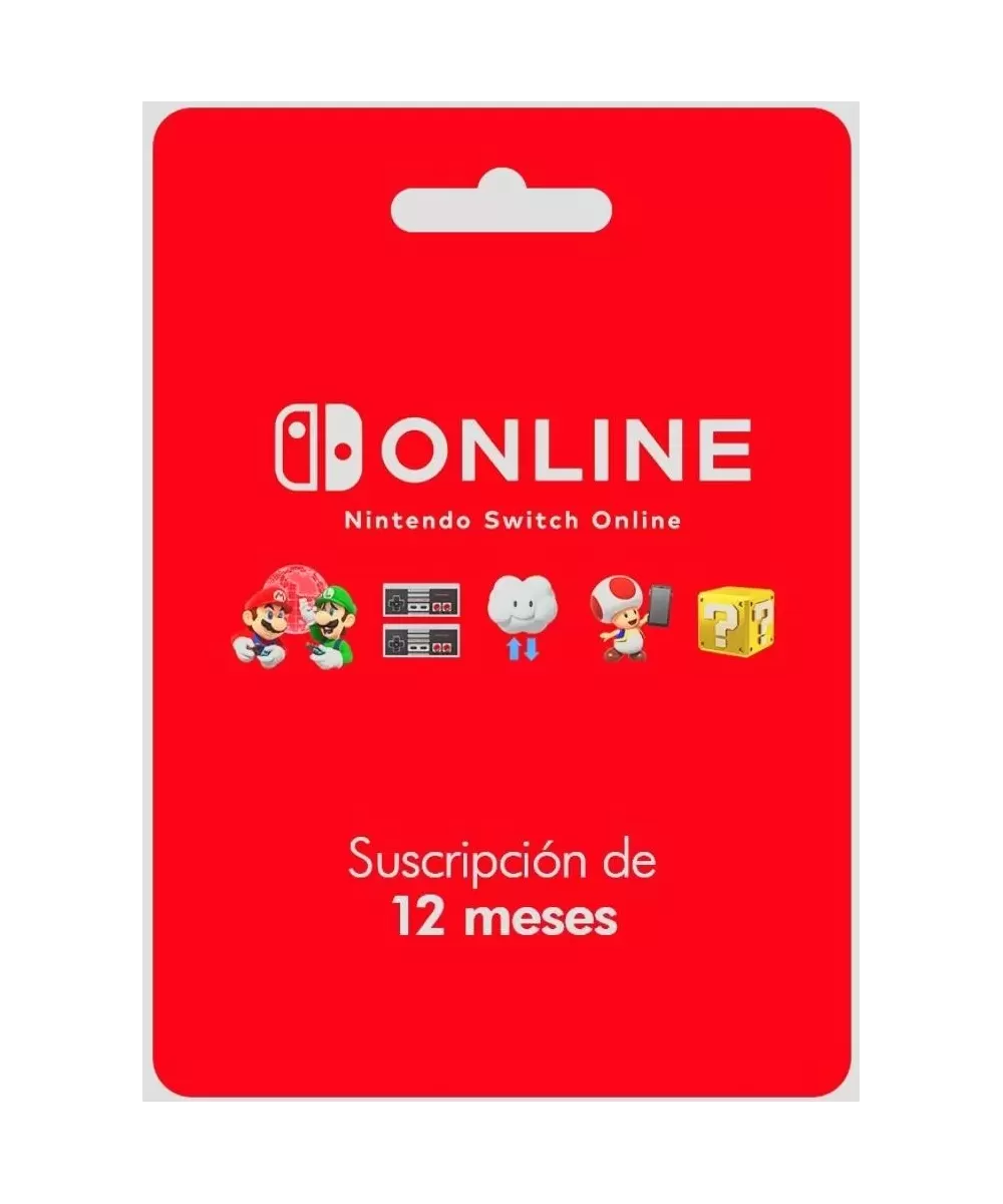 Membresia 12 meses Nintendo Switch Online